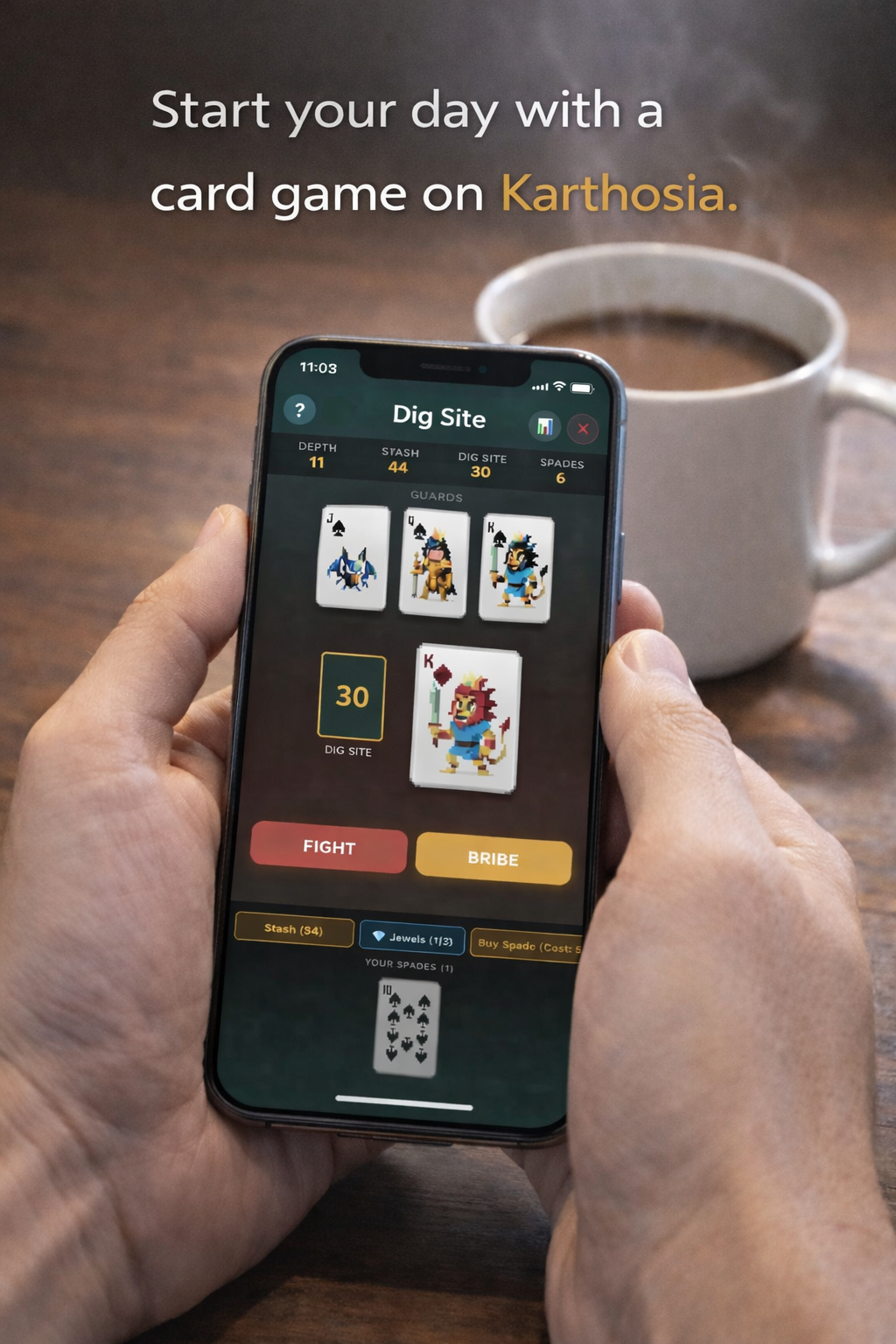 Karthosia offline cards game - Morning